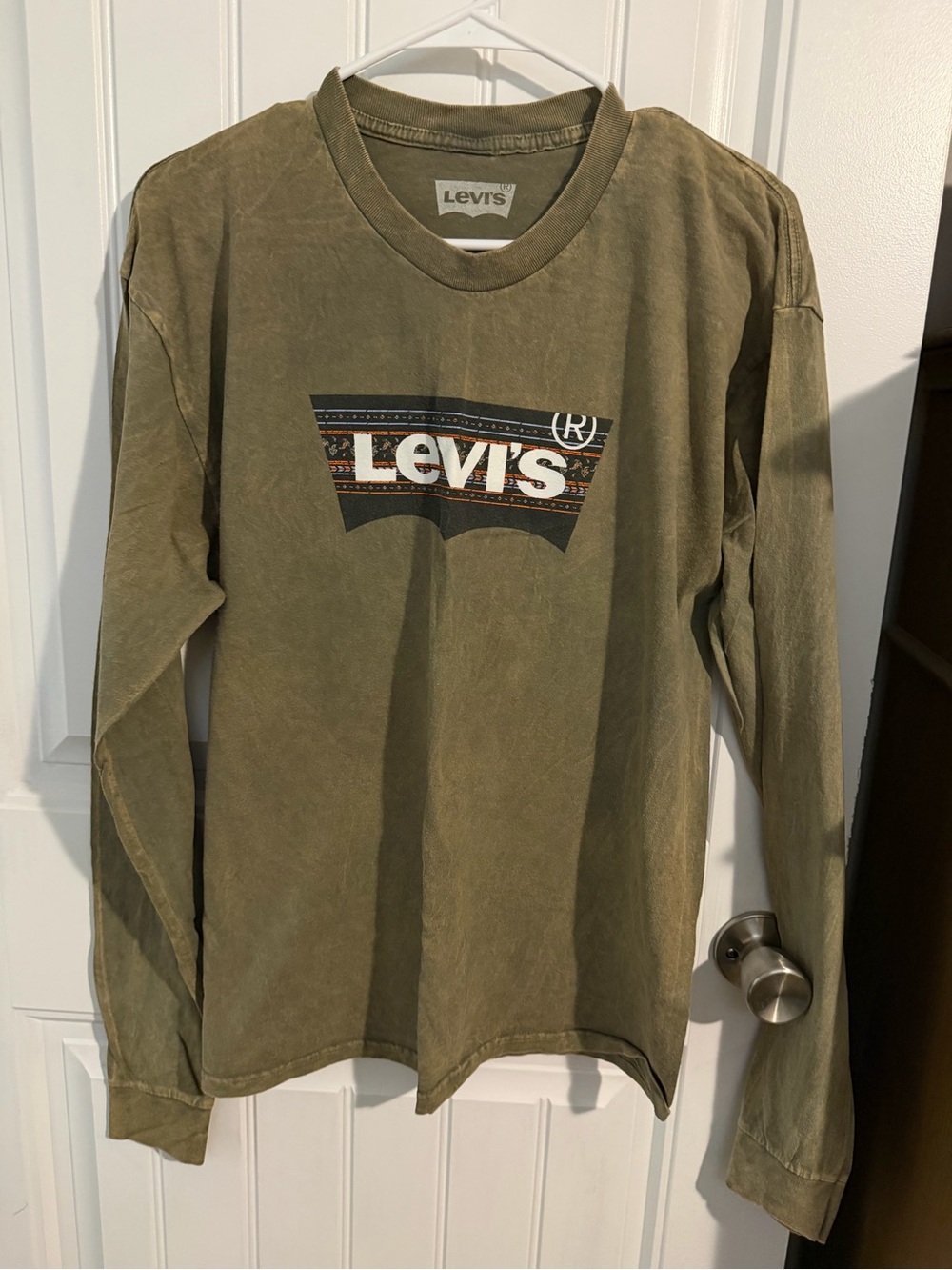Levi's Olive Green Long-Sleeve Logo Tee
